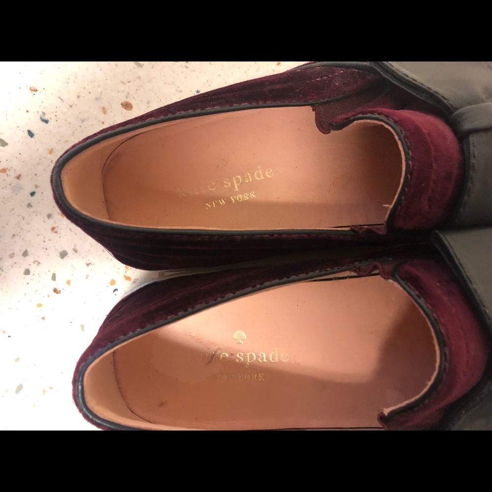 Kate Spade purple velvet slip ons - Picture 7 of 10
